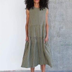 Micaela Greg tier dress in gingham S